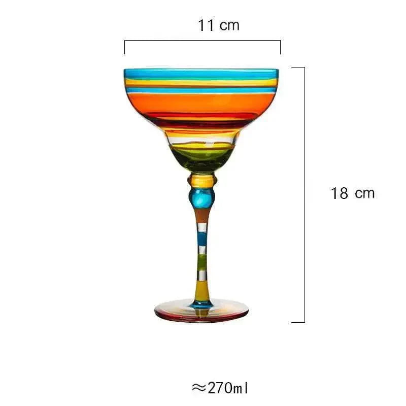 Farbenfrohes Margarita-Cocktailglas