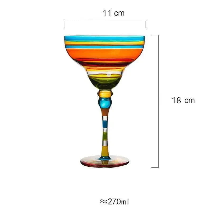 Bunte Margarita Cocktailglas