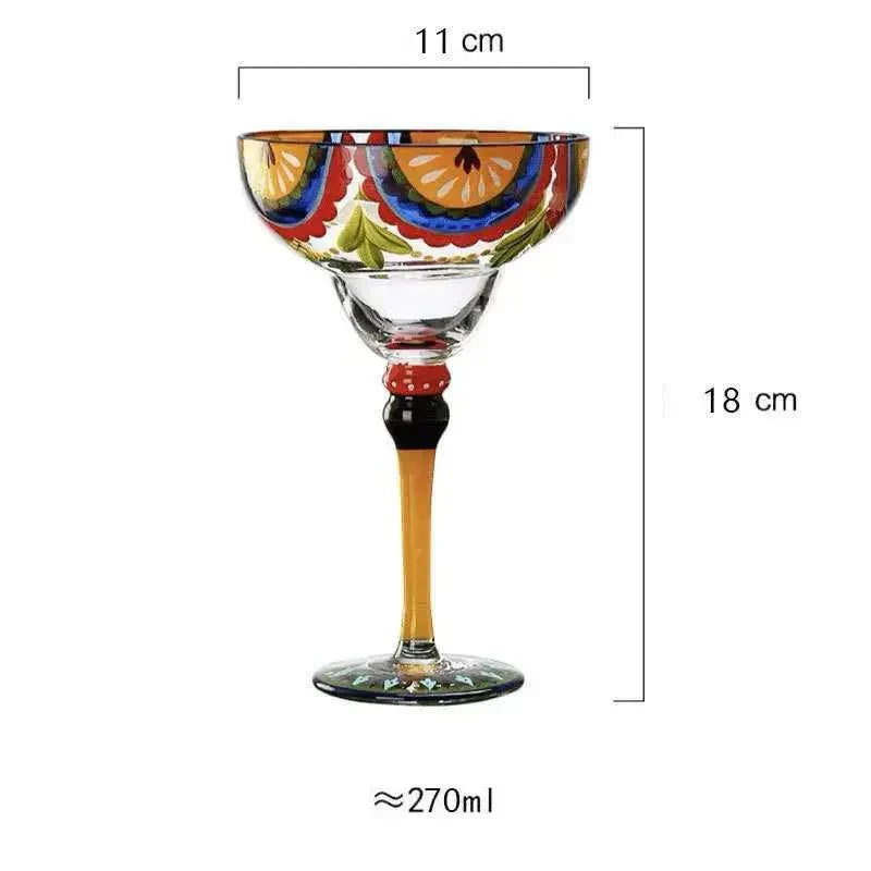 Farbenfrohes Margarita-Cocktailglas