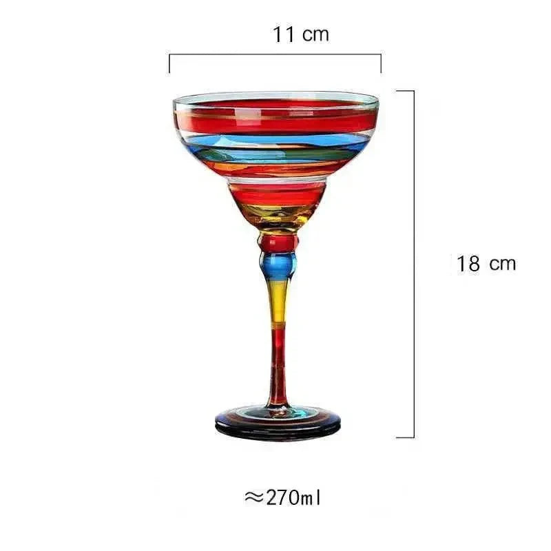 Farbenfrohes Margarita-Cocktailglas