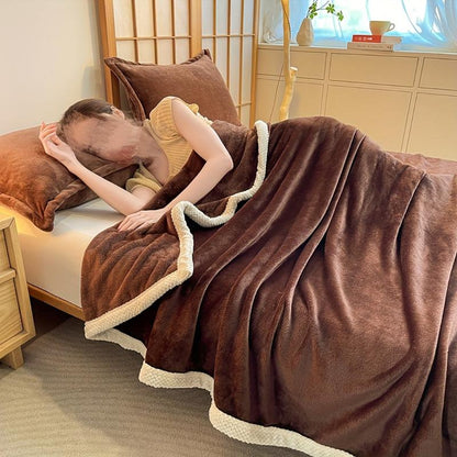 Frendorf | Genießen Sie die Wärme auf dem Sofa mit dieser korallenfarbenen Decke