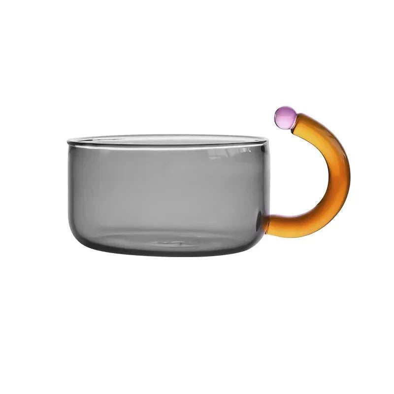 Kontrastierende Farbglas-Teekannen-Set – Stilvolles & hitzebeständiges Design