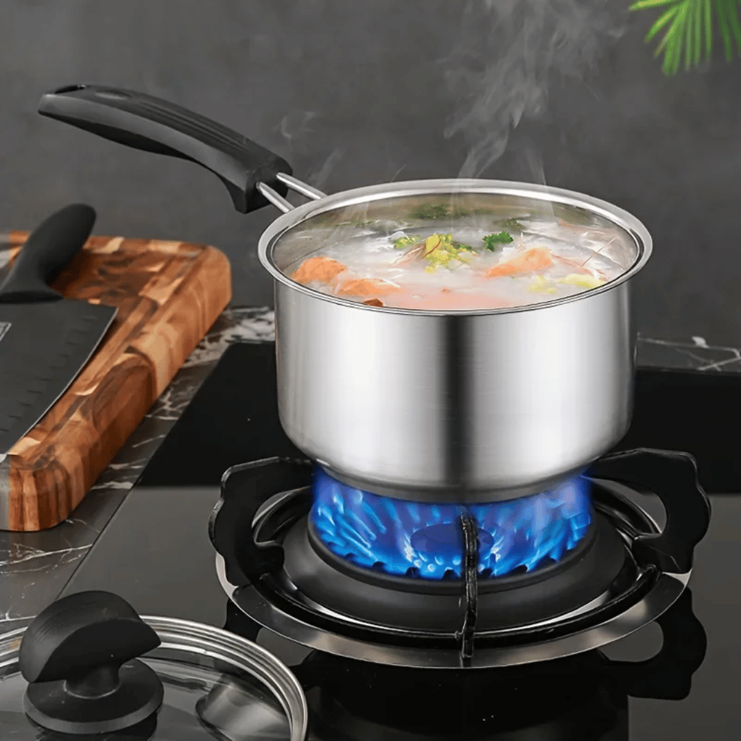 Kochtopf Saucepan Bratpfanne mit dickem Boden mit Glasdeckel