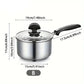 Kochtopf Saucepan Bratpfanne mit dickem Boden mit Glasdeckel