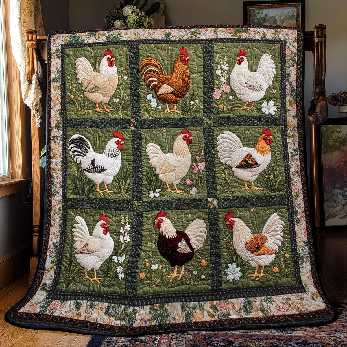 Country Roosters Quilt
