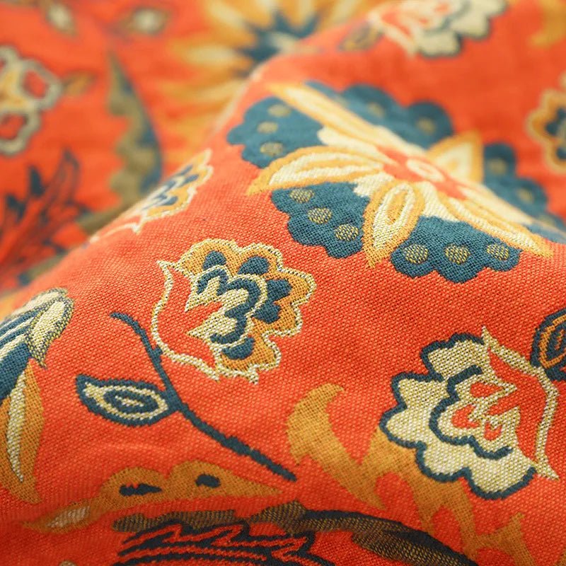 Frendorf | COZY LUXE COTTON BLANKET – Elegante Boho Jacquard Sofa Throw Blanket & Bedspread