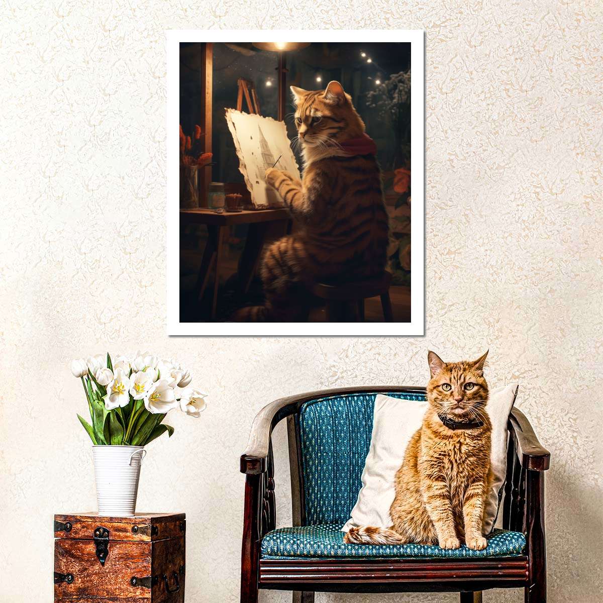 Frendorf | Maler Künstler Katze Wandkunst