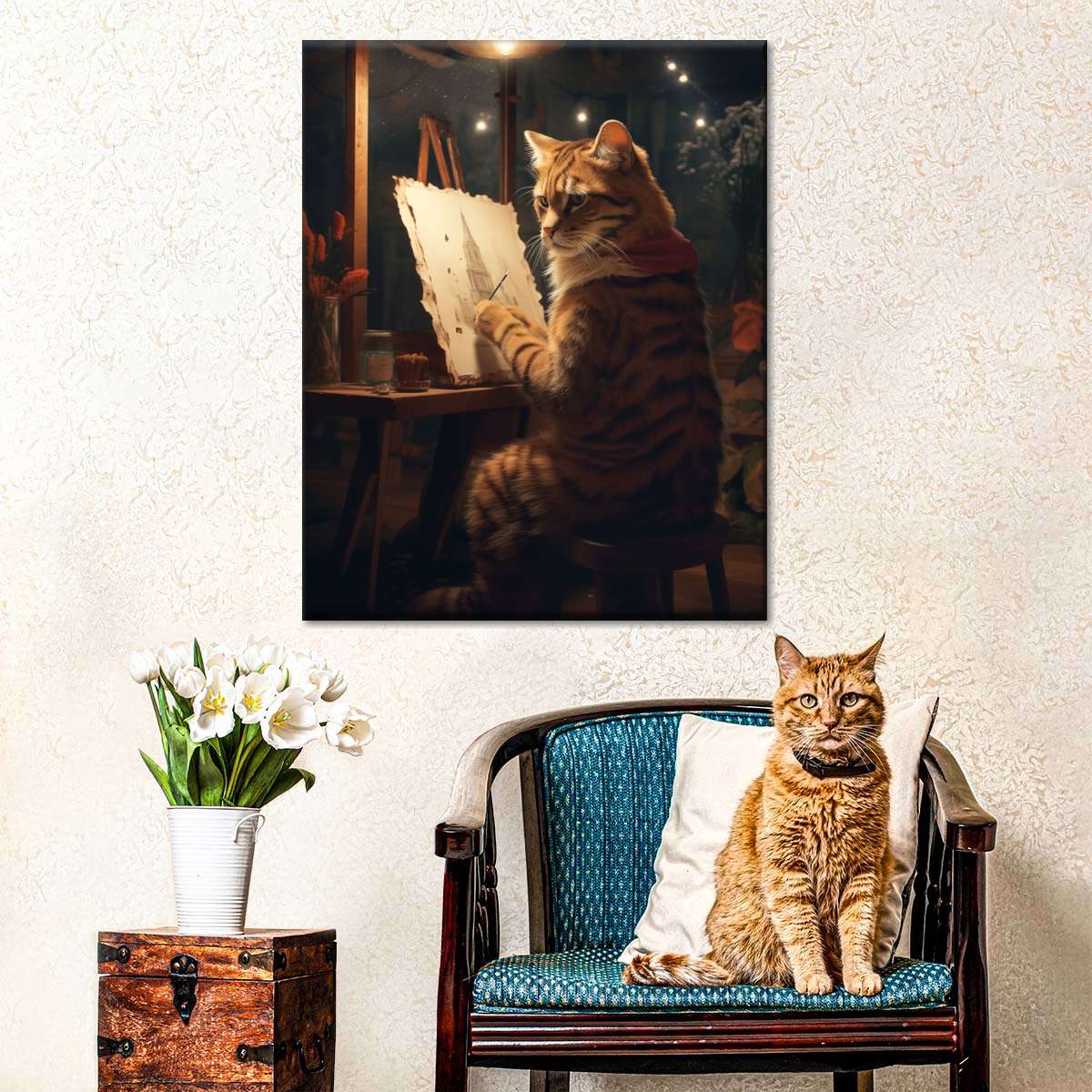 Frendorf | Maler Künstler Katze Wandkunst