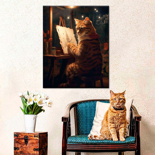 Frendorf | Maler Künstler Katze Wandkunst