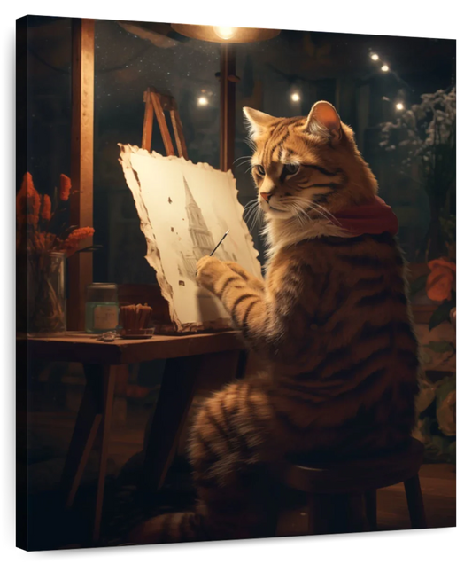 Frendorf | Maler Künstler Katze Wandkunst