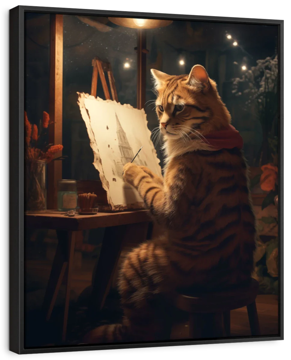 Frendorf | Maler Künstler Katze Wandkunst
