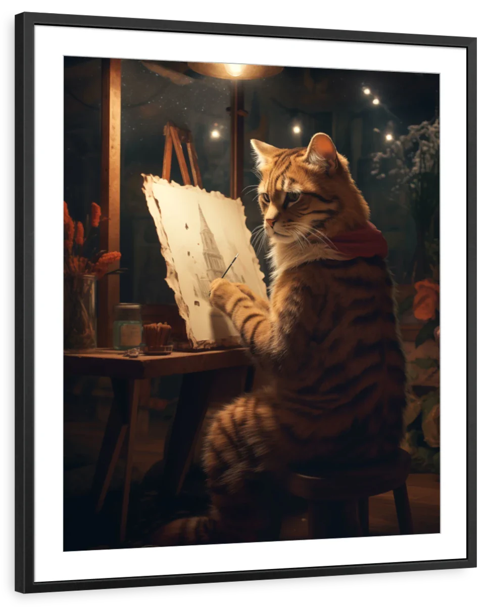 Frendorf | Maler Künstler Katze Wandkunst