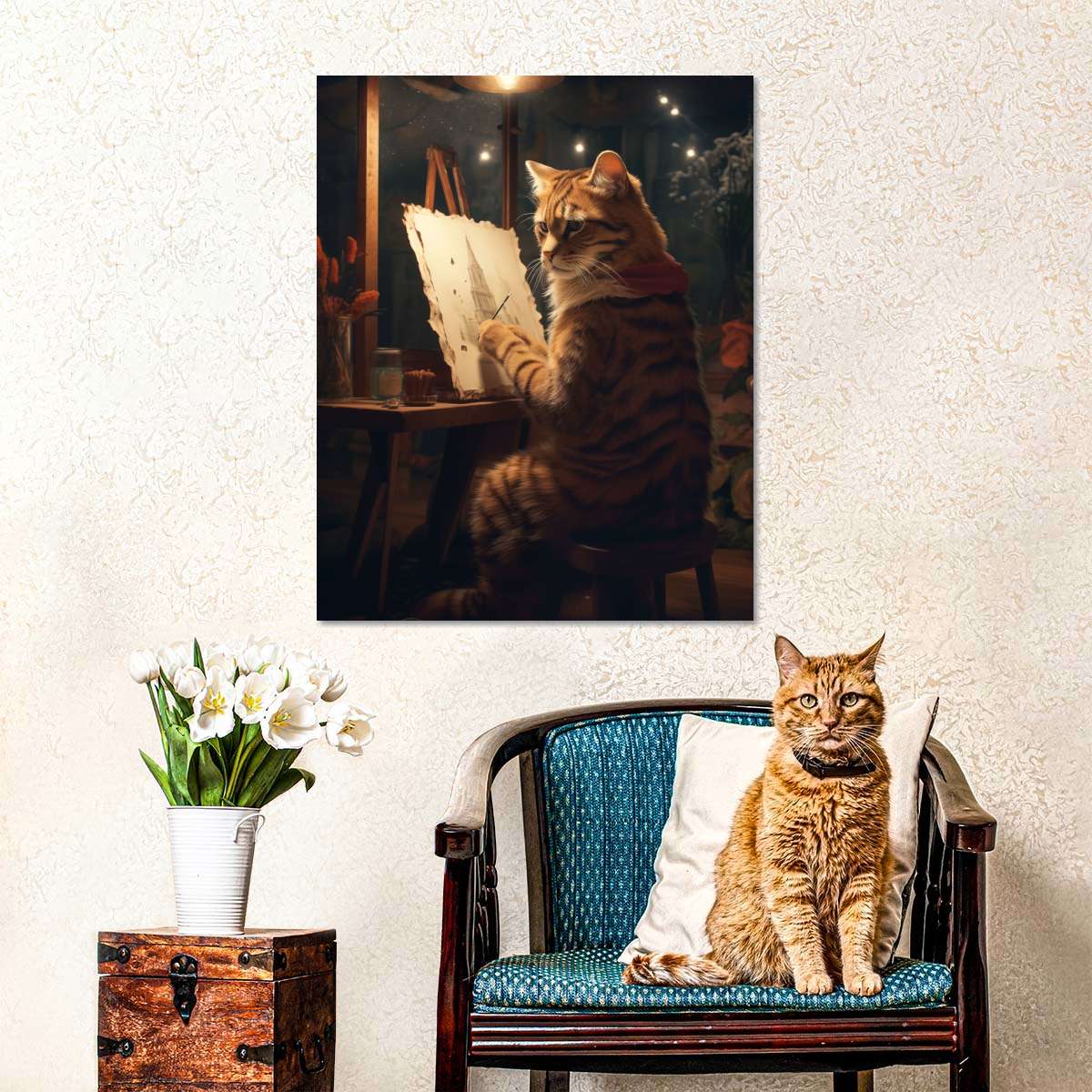 Frendorf | Maler Künstler Katze Wandkunst