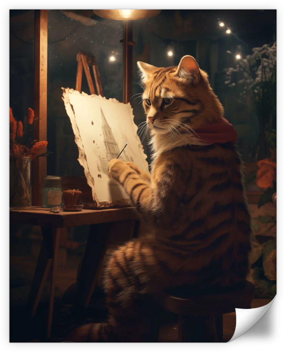 Frendorf | Maler Künstler Katze Wandkunst