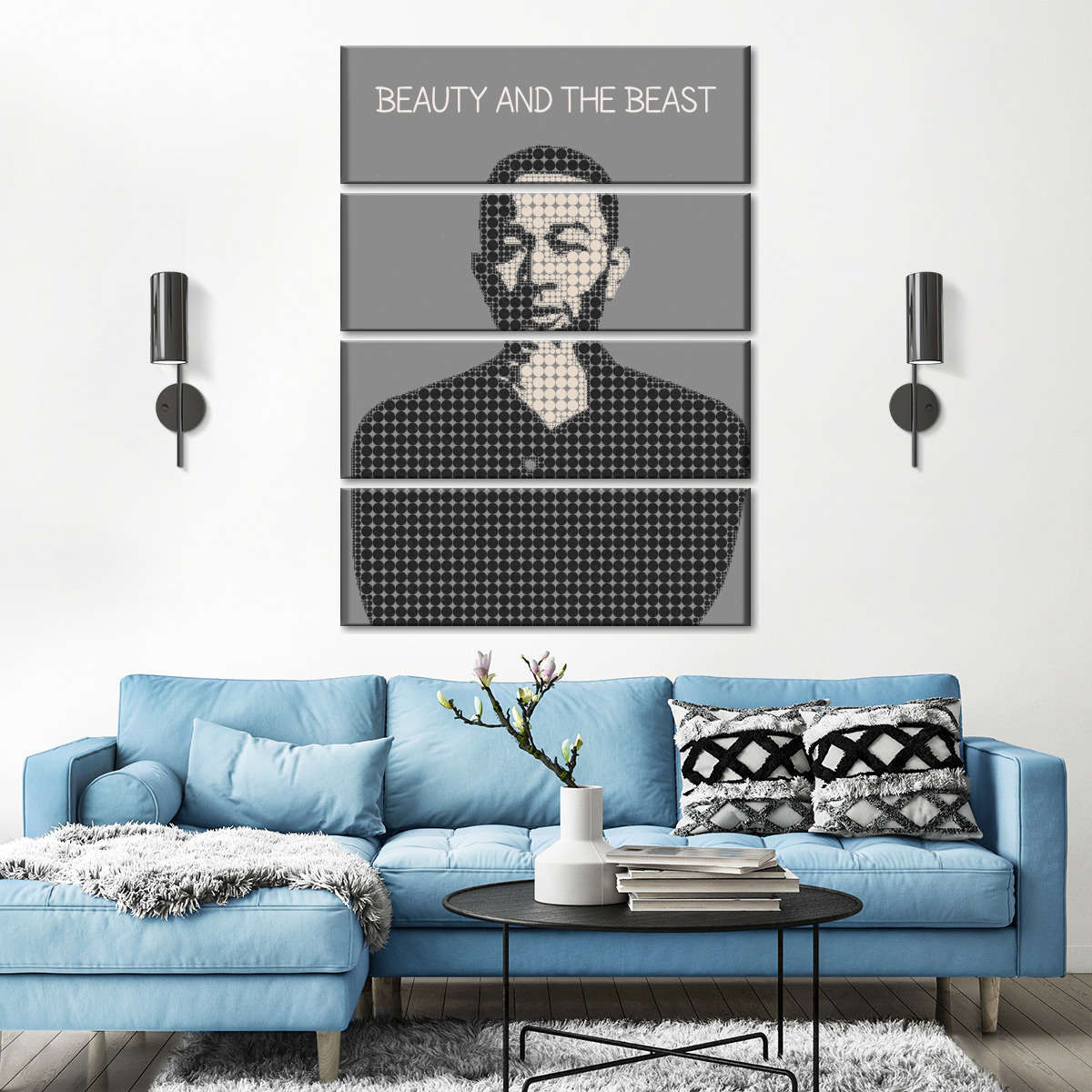 Frendorf | Die Schöne und das Biest Poster Musik Minimalistische Wandkunst
