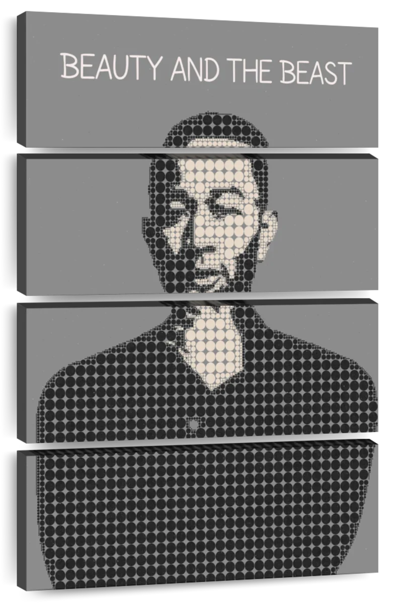 Frendorf | Die Schöne und das Biest Poster Musik Minimalistische Wandkunst