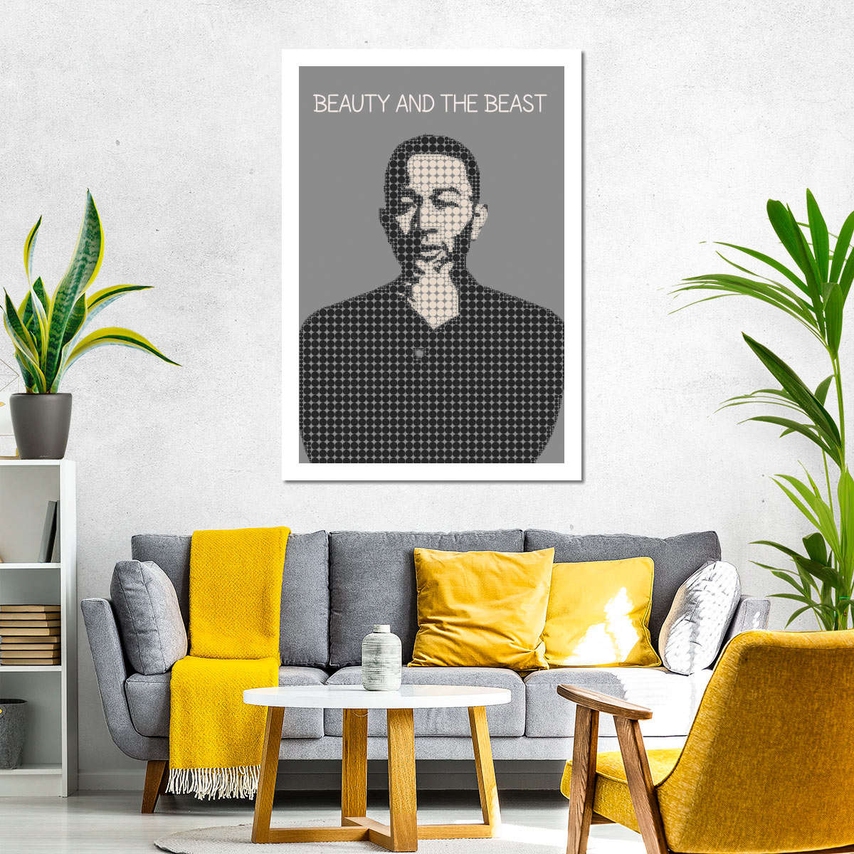 Frendorf | Die Schöne und das Biest Poster Musik Minimalistische Wandkunst