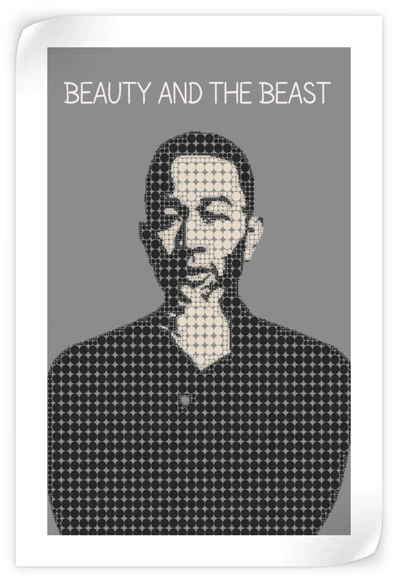 Frendorf | Die Schöne und das Biest Poster Musik Minimalistische Wandkunst