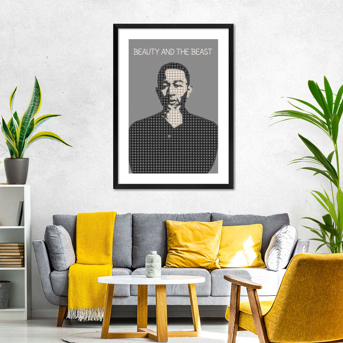 Frendorf | Die Schöne und das Biest Poster Musik Minimalistische Wandkunst