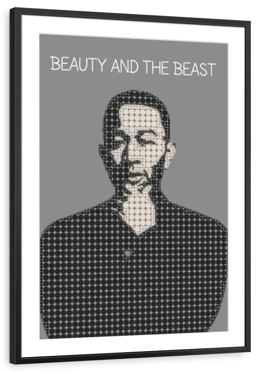 Frendorf | Die Schöne und das Biest Poster Musik Minimalistische Wandkunst