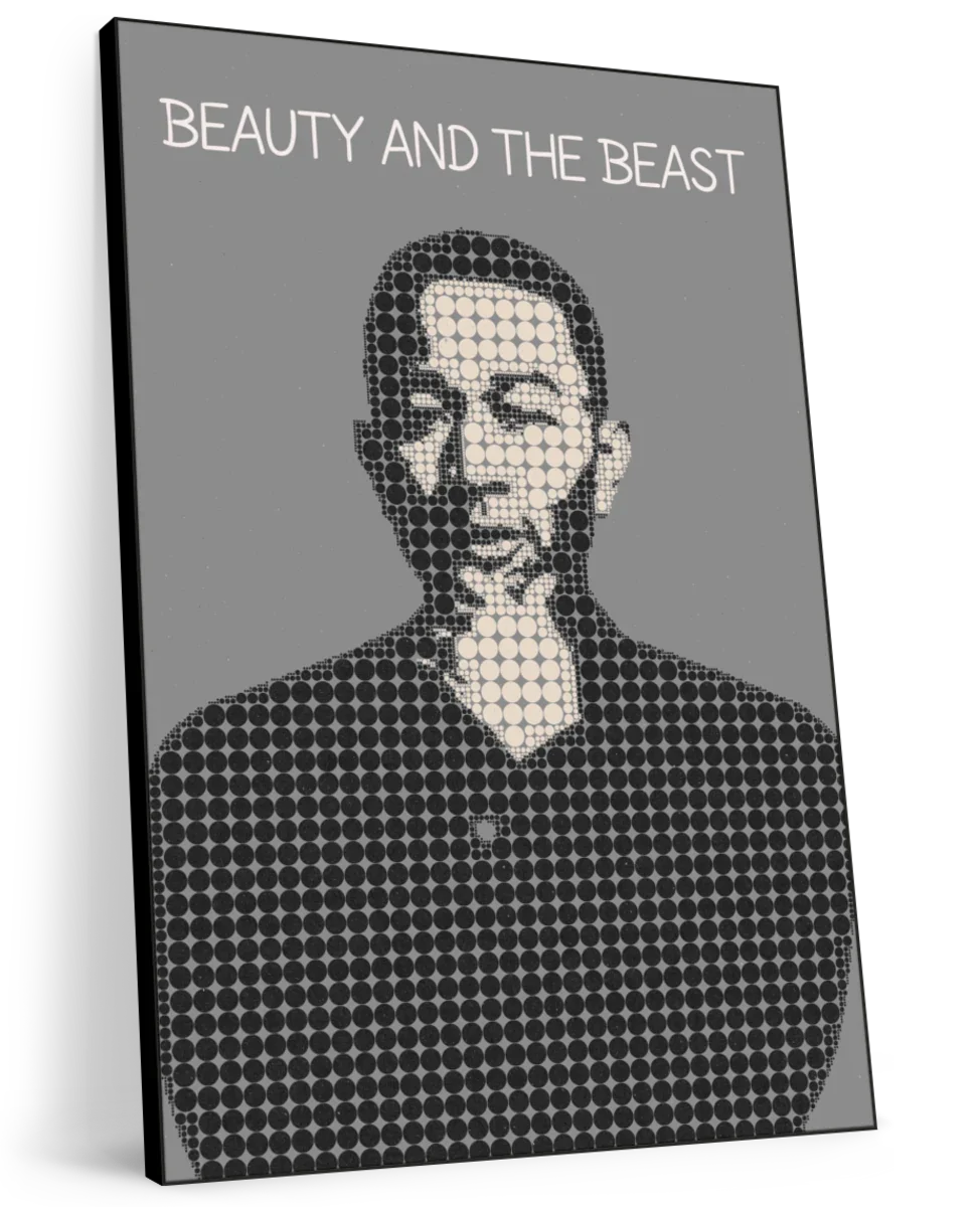 Frendorf | Die Schöne und das Biest Poster Musik Minimalistische Wandkunst