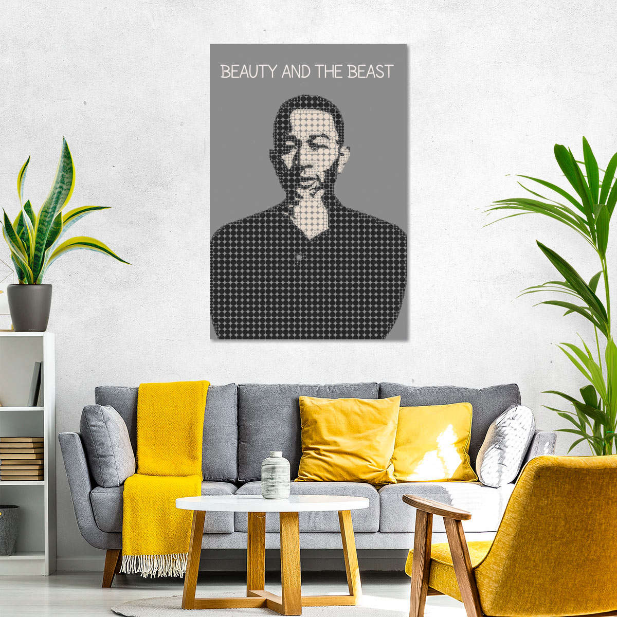 Frendorf | Die Schöne und das Biest Poster Musik Minimalistische Wandkunst