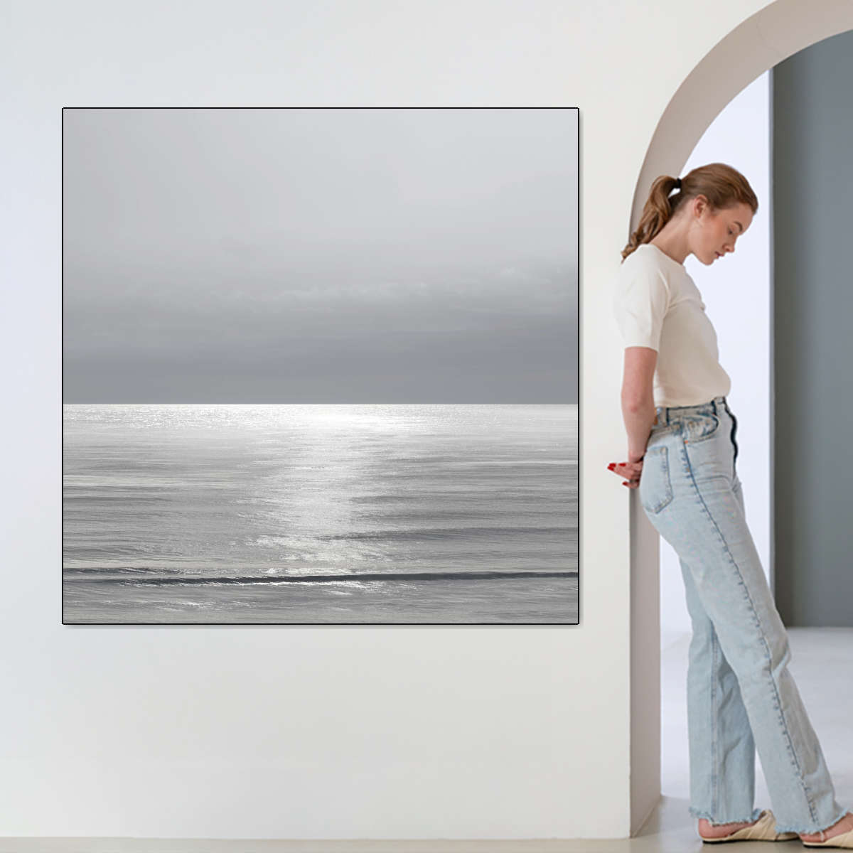Frendorf | Moonlit Ocean Gray II Wandkunst