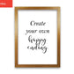 Erstellen Sie Ihre eigene Happy Ending gerahmte Typografie Wandkunst Druck