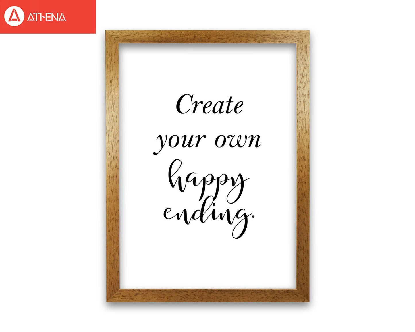 Erstellen Sie Ihre eigene Happy Ending gerahmte Typografie Wandkunst Druck