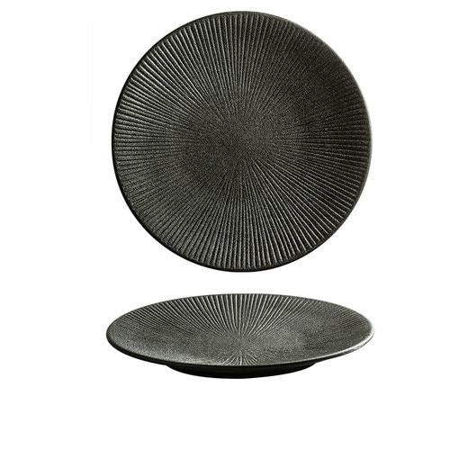 Frendorf | Kreativ Frosted Black Western Platte Einfache Mode Keramikplatte