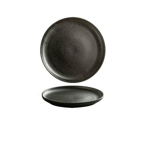Frendorf | Kreativ Frosted Black Western Platte Einfache Mode Keramikplatte