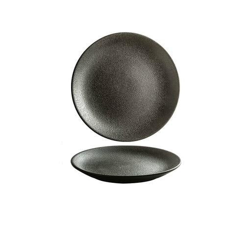 Frendorf | Kreativ Frosted Black Western Platte Einfache Mode Keramikplatte