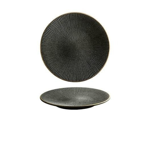 Frendorf | Kreativ Frosted Black Western Platte Einfache Mode Keramikplatte