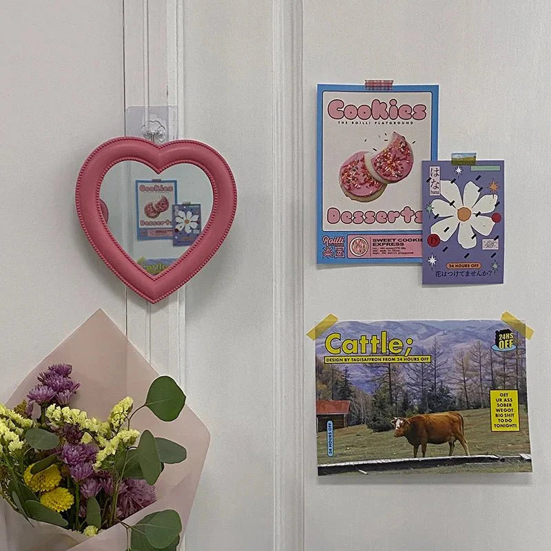 Kreativer Herzförmiger Schminkspiegel