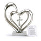 Frendorf | EternalBond Herz-Kreuz Tischdekoration | Symbolische Deko für Hochzeit & Zuhause | In Braun & Silber erhältlich