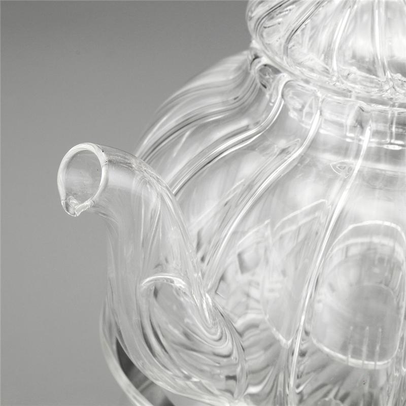 Kristallklar Glas Teekannen Set