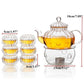 Kristallklar Glas Teekannen Set