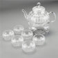 Kristallklar Glas Teekannen Set
