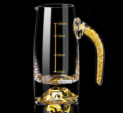 Kristall Likör Spirituosen Schnapsglas Box Gold Dickboden Weingläser
