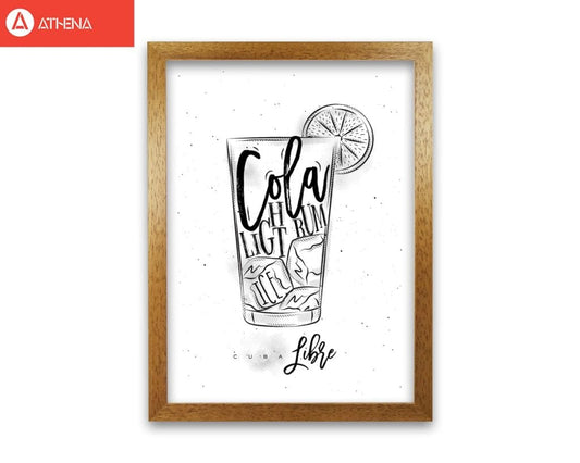 Cuba Libre Cocktail Moderne Druck, Gerahmte Küchen Wandkunst