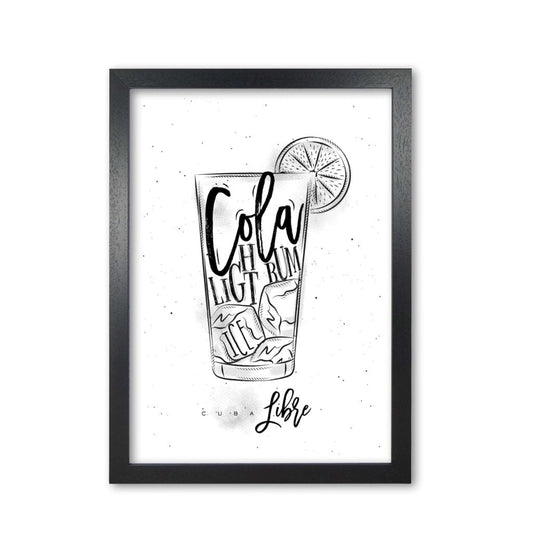 Cuba Libre Cocktail Moderne Druck, Gerahmte Küchen Wandkunst