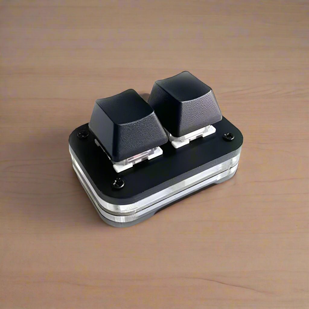 Frendorf | Benutzerdefinierte RGB Mini-Gaming-Tastatur – 2-Tasten-Makrotastatur zum Kopieren und Einfügen, Photoshop, CAD und Programmierung mit mechanischer Präzision und lebendiger LED-Beleuchtung