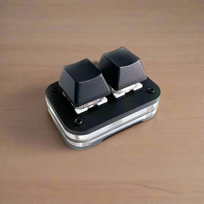 Frendorf | Benutzerdefinierte RGB Mini-Gaming-Tastatur – 2-Tasten-Makrotastatur zum Kopieren und Einfügen, Photoshop, CAD und Programmierung mit mechanischer Präzision und lebendiger LED-Beleuchtung