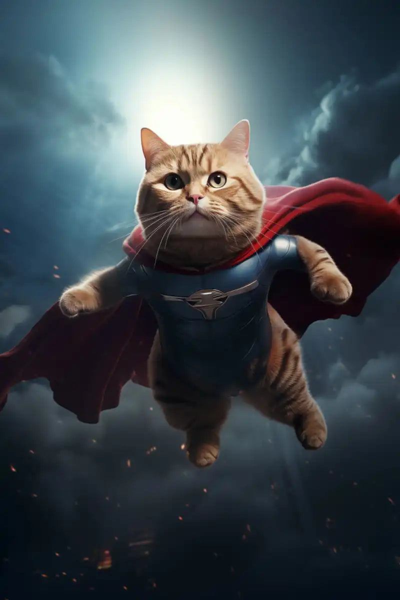 Frendorf | Hübsche Superman Katze Wandkunst