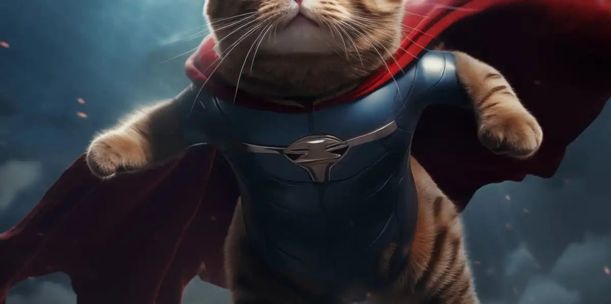 Frendorf | Hübsche Superman Katze Wandkunst