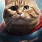 Frendorf | Hübsche Superman Katze Wandkunst