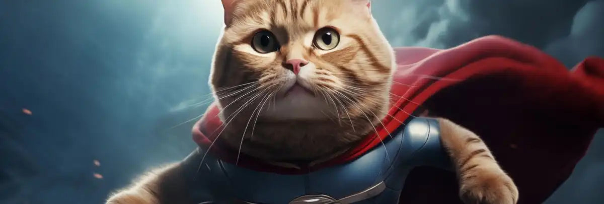 Frendorf | Hübsche Superman Katze Wandkunst