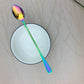 1-4 Stück Besteck Bunte Regenbogen Geschirr Set mit Langem Griff