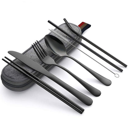 Besteckset mit tragbarem Etui