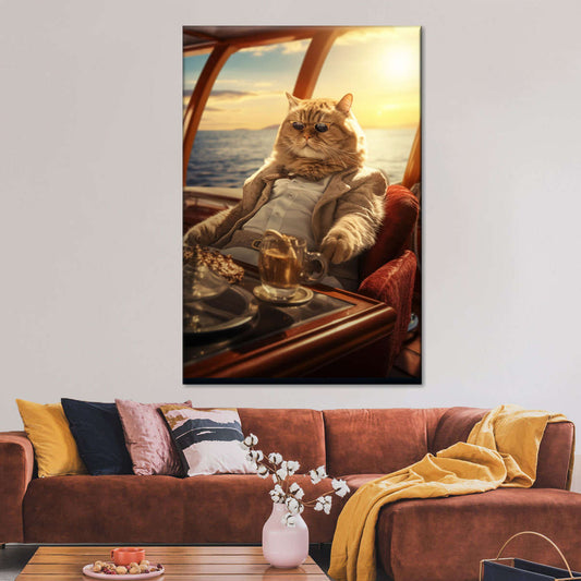 Frendorf | Reiche Orange Tabby Katze Wandkunst